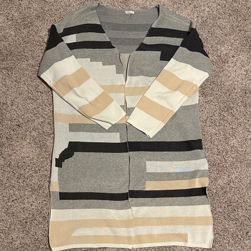 Stylish Gray and Black Women's Sweater